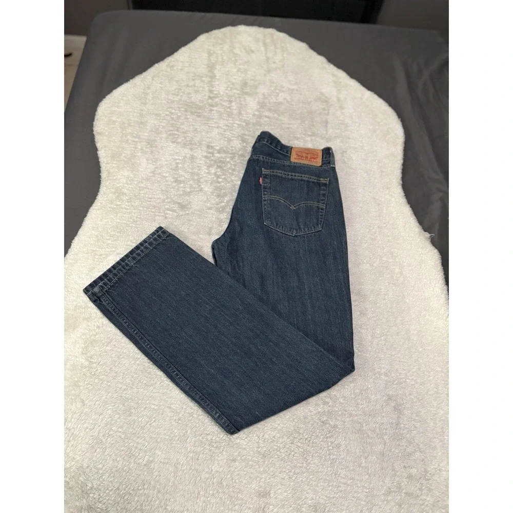 Levi's 514 Mens Slim Straight Size 36x34 Denim‎ Blue Jeans Cotton Pants